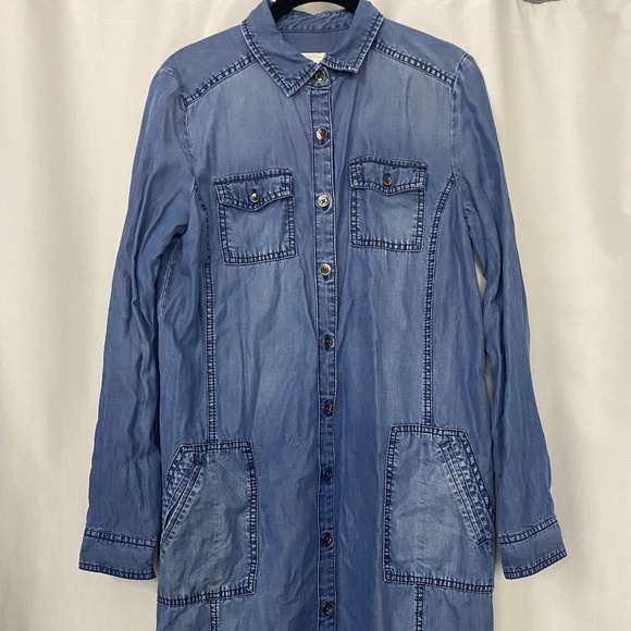 Denim Shirtdress - Picture 1 of 3